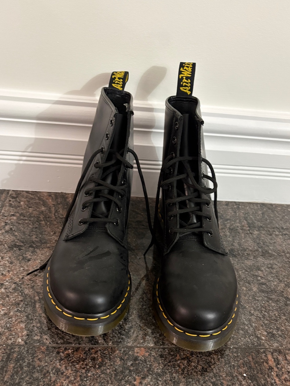 Dr. Martens - Size 8 - 1460 SMOOTH LEATHER LACE UP COMBAT BOOTS